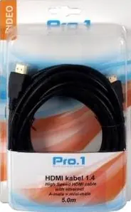 Enzo Pro-1 HDMI kabel male naar mini HDMI 5 meter - 9285044 - Premium