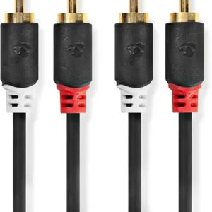 Nedis Stereo-Audiokabel 2x RCA Male 2x RCA Male 1 m 1 stuks - CABW24200AT10 CABW24200AT10 | Actie