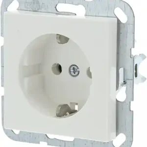 Aanbieding - Gira System 55 Contactdoos Inbouw 1-voudig Randaarde Polarwit - 54.191.42