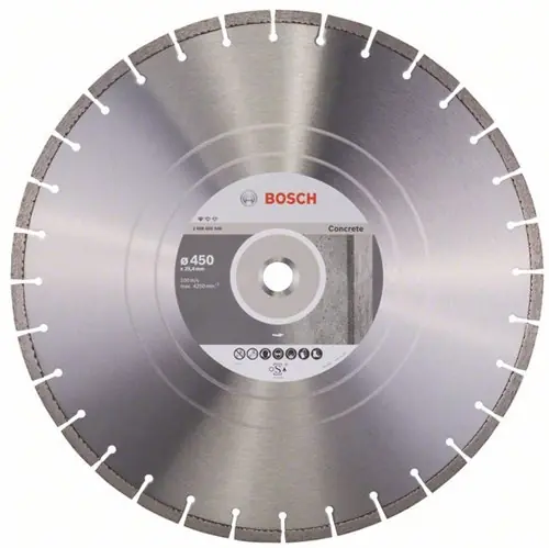 Aanrader - Bosch Accessoires Diamantdoorslijpschijf Standard for Concrete 450 x 25,40 x 3,6 x 10 mm 1st - 2608602546