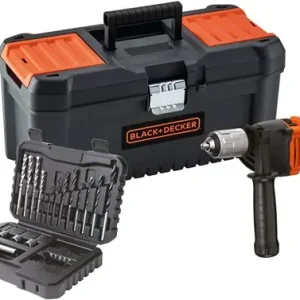 Aanrader - BLACK+DECKER BEH850KA32 KIT 850W Klopboormachine met 32-delige accessoireset in koffer - BEH850KA32-QS