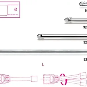 Aanrader | Beta 1/2” verlengstukken, zwenkbaar 920AN/375 - 009200836