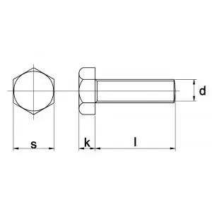 Aanbieding | Kobout 4933A48010035 zeskanttapbout DIN 933 RVS A4-80 M10x35 mm