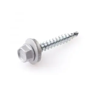 Favoriet van klanten - Homefix profielplaatschroef staal verzinkt VZ zeskantkop zelfborend met EPDM-ring grijs RAL 7016 4.8x35 mm blister 16 stuks 6701.21.30100