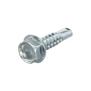 Aanbieding - Hoenderdaal plaatschroef staal verzinkt VZ zeskantkop SW 10 DIN 7504K zelfborend 6.3x70 mm 100 stuks 0334.01.54220