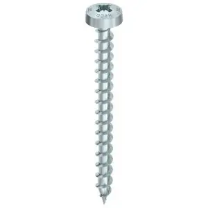 Aanbieding | Heco-Topix-Plus spaanplaatschroef 3,5x30 mm rondkop Pozi-Drive PZD 2 variabele voldraad verzinkt blauw A3K 200 stuks SKV-klein verpakking 60265